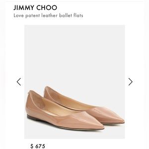 Jimmy Choo | Shoes | Jimmy Choo Nude Patent Leather Alina Flats 36